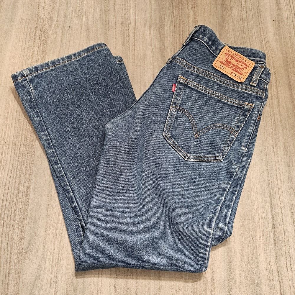Levis 517‎ Jeans Men 34x30 (31x27) Blue Denim Straight Leg USA Classic